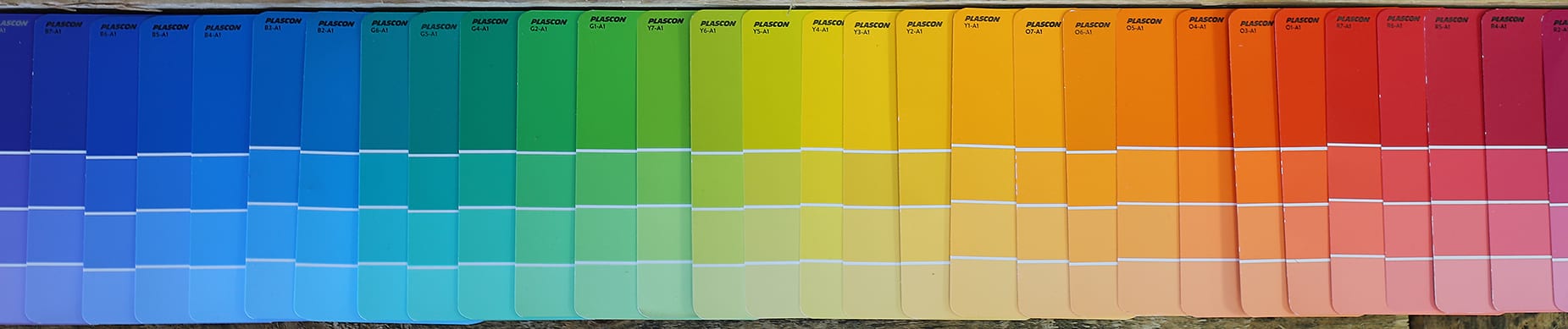 Variety of paint colours