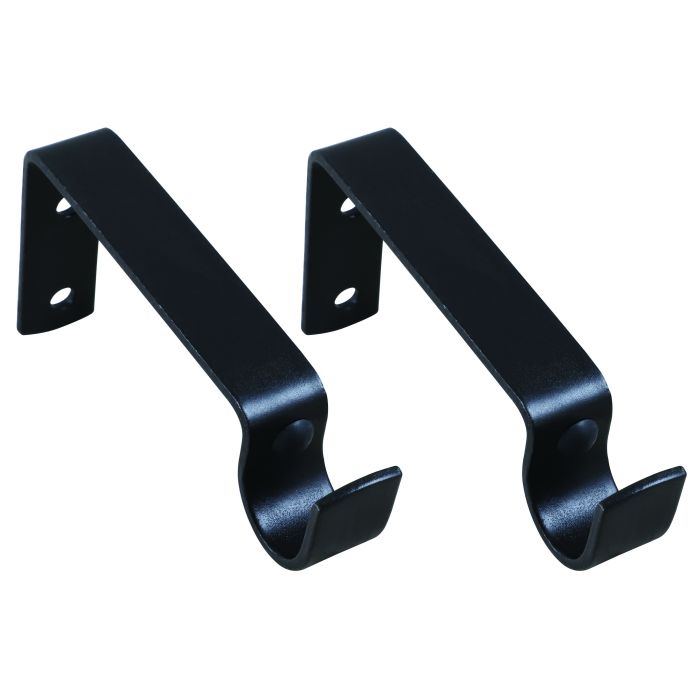 Finishing Touches Black Single Gothic Curtain Wall Bracket 22mm - 2 ...