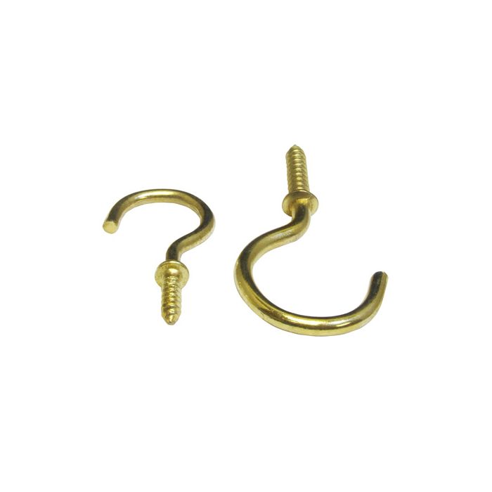 Eureka Round Brass Cup Hook - 12 Pack 2C45 | Chamberlain