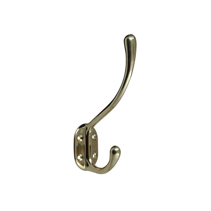 Halcast Brass Plated Hat & Coat Hook 152mm 307 | Chamberlain