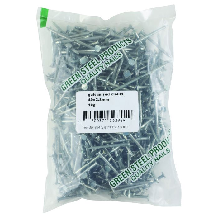 Galvanized Clout Nails 2.8 x 40mm - 1kg Pack | Chamberlain