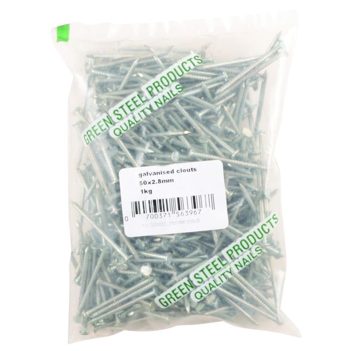 Galvanized Clout Nails 2.8 x 50mm 1kg | Chamberlain