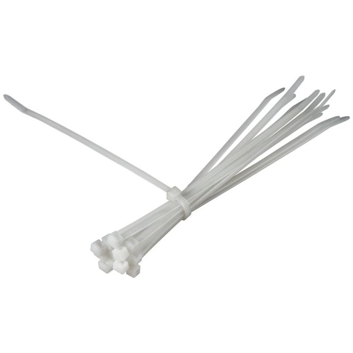 Hellermanntyton White Cable Ties 4.7 X 205mm - 100 Pack T50rnt 