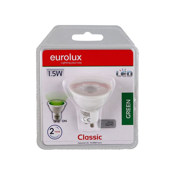 Eurolux Green GU10 LED Lamp G219GN | Chamberlain