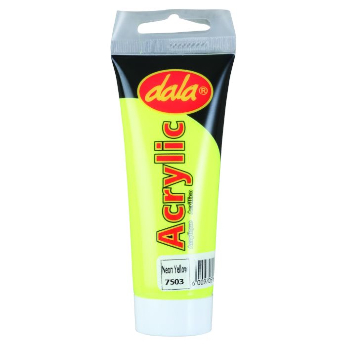 Dala Neon Acrylic Paint Yellow 75ml