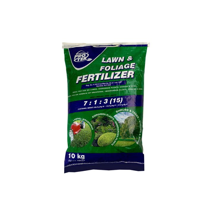 Protek Lawn & Foliage 7:1:3 (15) Fertilizer 10kg 15LAWN0010 | Chamberlain