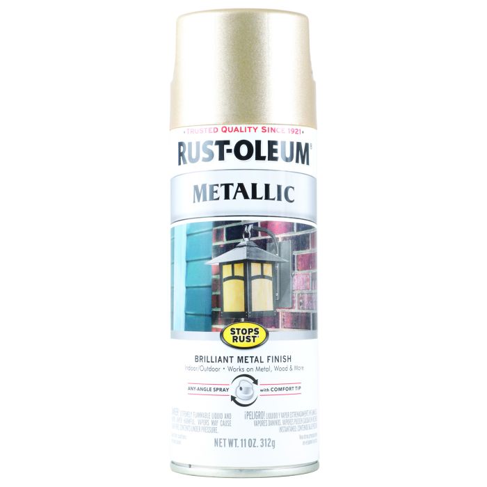 Rust-Oleum 286524 Stops Rust Metallic Spray Paint 11 oz Warm Gold