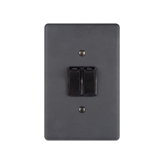 Lesco Matt Black 2-Lever 1-Way Light Switch 2x4 9242CSMBA | Chamberlain