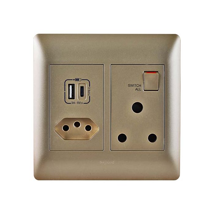 Legrand Champagne Arteor Usb Type A Type C Combo Socket Pymonu Cha