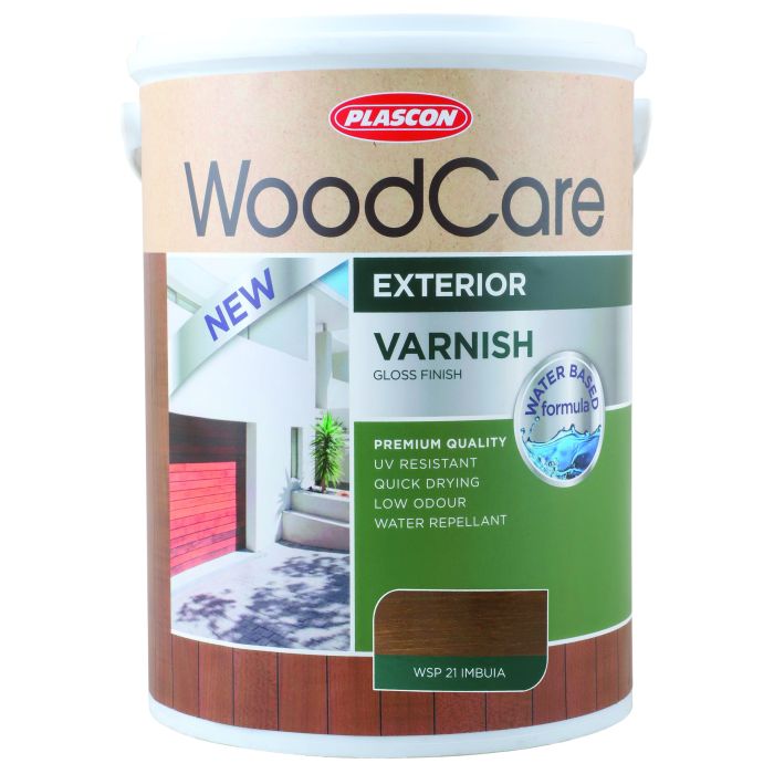 Plascon Woodcare Exterior Varnish Gloss Imbuia 5L WSP000021-0005 ...