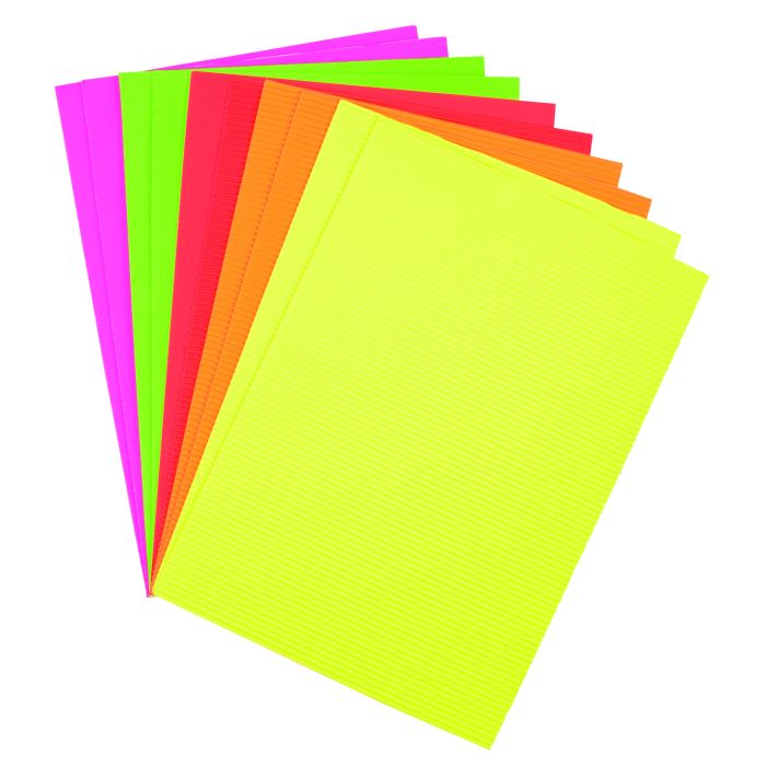 Dala Corrugated Neon A4 Card 170g - 10 Pack P-ACN4 | Chamberlain