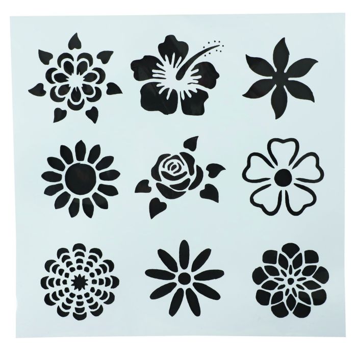 Unlimited Ideas Flower Collection Stencil 210 x 225mm 1006-01 | Chamberlain