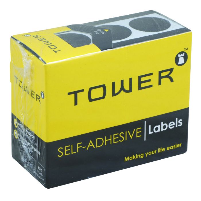 Tower Black 19mm Diameter Craft Labels C19BL | Chamberlain