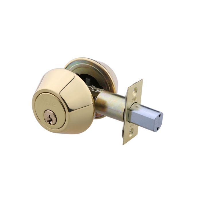 YALE 40-D102-0201 BRASS DOUBLE CYLINDER DEADBOLT LOCK | Chamberlains ...