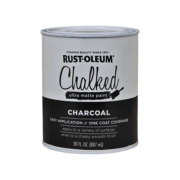 Rust Oleum Chalked Ultra Matte Paint 887ml Charcoal Chamberlain