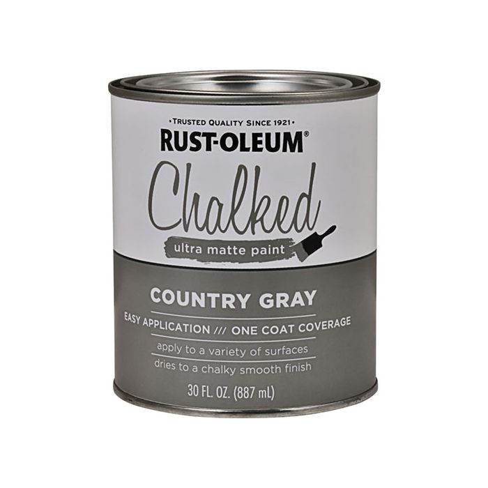 Rust-Oleum Rustoleum Chalked Paint, Country Gray - 30 oz can