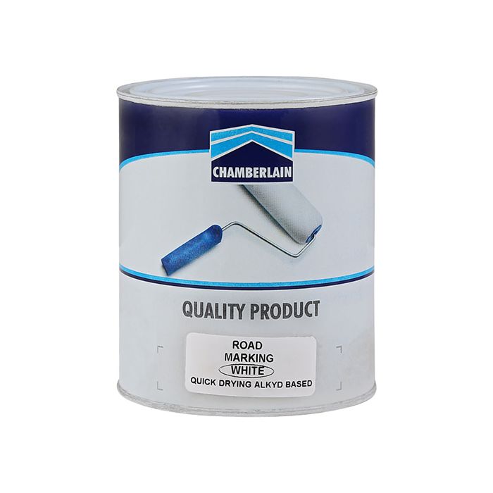 CHAMBERLAIN WHITE ROAD MARKING PAINT 1L | Chamberlains | Chamberlain