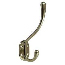 Halcast Brass Plated Hat & Coat Hook 152mm 307 | Chamberlain