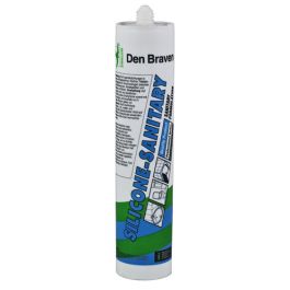 Den Braven Silicone-Sanitary Silicone Sealant White 300ml 10301 ...