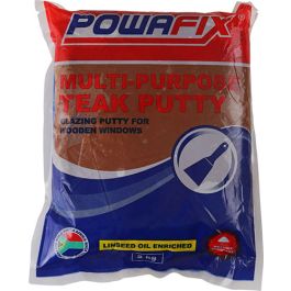 Powafix Multi-Purpose Teak Putty 2kg PUT2KGT | Chamberlain