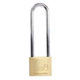 BBL Brass Long Shackle Padlock 40 X 90mm BBP940LS90-1 | Chamberlain