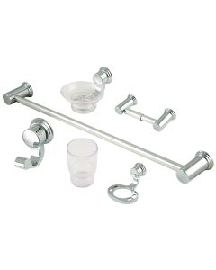 Gio Bella 5 Piece Chrome Plated San Marco Bathroom Set CS1205