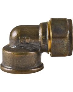 Brass Compression 90° Elbow FI/C 15mm x 1/2" 2022ADR