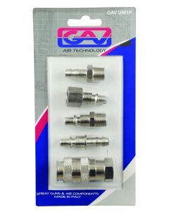 GAV 5 Piece Pneumatic Universal Female Quick Coupler Set GAVUNI-5AM