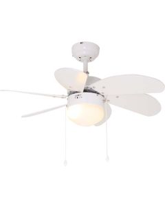 Eurolux White Turbo Swirl Ceiling Fan F7W