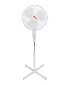 Eurolux White 3-Speed Oscillating Pedestal Fan 400mm F26W