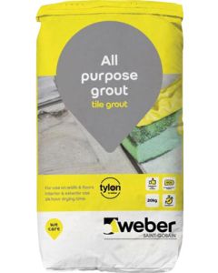 Weber Tylon All Purpose Grout Dove Grey 20kg 5907