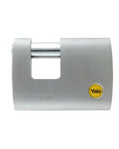 Yale Satin Chrome Brass Shutter Padlock 70mm Y124B/70/115/1