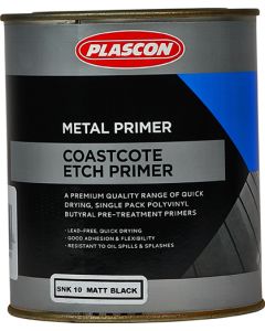 Plascon Coastcote Etch Primer Matt Black 1L