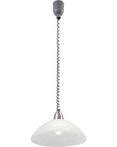 Eglo Satin Chrome & Alabaster Lord 2-Light Pendant P289