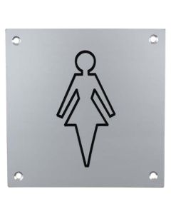 DCLSA Aluminium Plate Female Sign 150 x 150 x 2mm 01/150/FEM