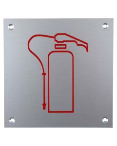 DCLSA Aluminium Plate Fire Extinguisher Sign 150 x 150 x 2mm 01/150/FEX