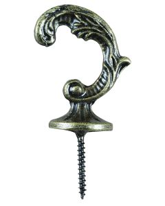 Finishing Touches Antique Brass Twirl Curtain Hook GATHR25BB