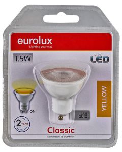 Eurolux 1.5W Yellow GU10 LED Lamp G219Y