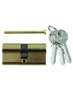 L&B Brass Cylinder Lock 65mm (Lock Only) ED65BRASSC