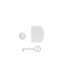 Mackie White Plastic Cupboard Lock 20mm 97003676