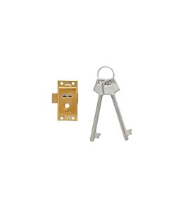 Mackie Brass Plated Cupboard Lock 50mm 97050625