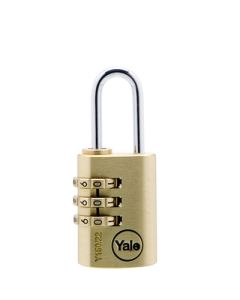 Yale Brass Combination Padlock 22mm Y150B/22/120/1