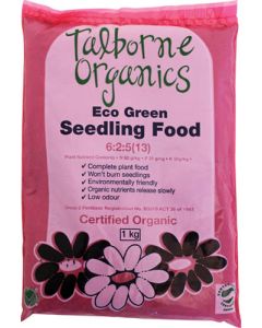 Talborne Organics Eco Green Seedling Food 6:2:5 (13) 1kg B3370