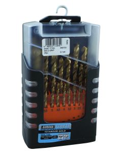 Eureka 25 Piece High Speed Steel Titanium Gold Drill Bit Set 4AE7OU