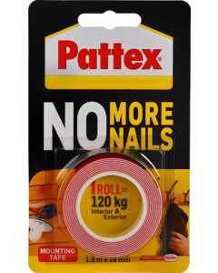 Pattex No More Nails 120kg Mounting Tape 19mm x 1.5m  HW2191618