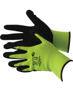 Dromex Green Hi-Viz Latex Gloves Size 10 HP5617XL