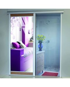 Slide 'n Space Cherry Royal 1-Side Sliding Door With Mirror LRM 458