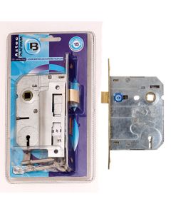 Aztec Brass Plated 4 Lever Mortice Lock IAZ4BPSABS-B