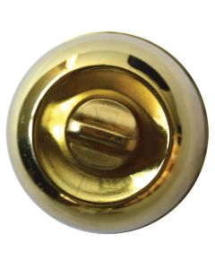 Fighter Polished Brass Round Knob Set LKNOBPBR