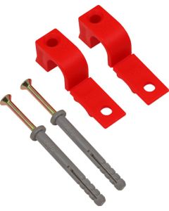 Seaqual Red BuddyBat Plumbing Pipe Bracket 15mm - 2 Pack SWBW9541